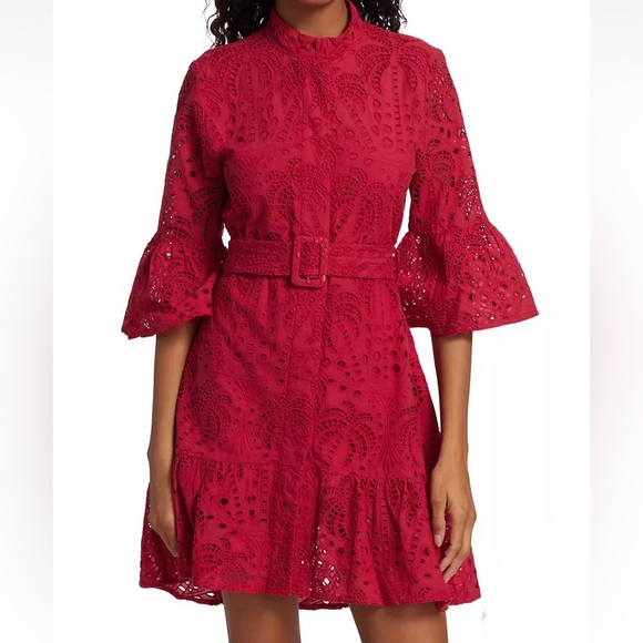 🍍FARM Rio Cotton Eyelet Minidress - Picture 7 of 15